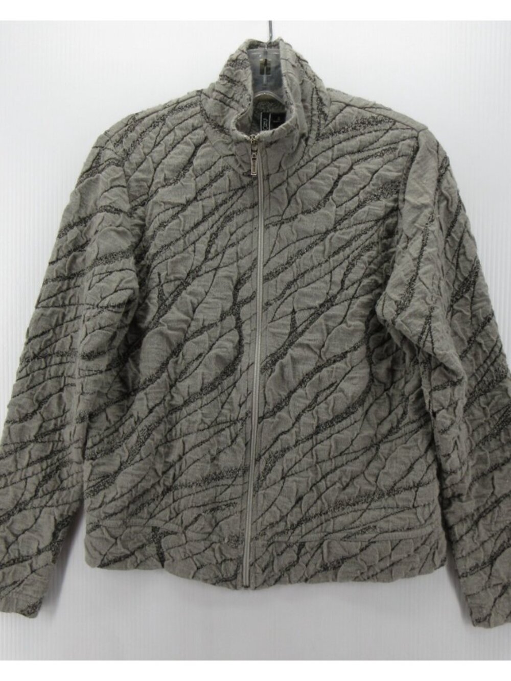 Sno Skins Jacket Small Art To Wear Abstract Full Zip Crinkle USA Made